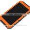 Made in china waterproof solar power bank solar camping light 8000mah dual USB