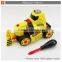 Plastic intelligent diy toy self-assemble car truck for kids