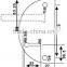 GL-04LS Rotundity glass door door lock, sliding glass door security locks handles , frameless glass door clamp lock