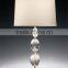 OEM ODM Customized crystal table lamp with pinched pleat fabric shade