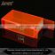 OEM/ODM transparent fluo orange acrylic storage container