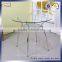 Round Glass Dining Table With Chromed Legs Dining Room Furniture