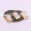 Rectangle Electroplated Quartz Druzy Connector Gold Gemstone Jewelry