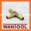 BRASS 4 way pipe air connectors, hose barb pipe fitting