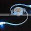 Glowing laughing face stretchable flat micro usb cable, USB to micro usb 5 pin for all smart phone