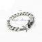 Dragon head Italy figaro cuban curb chain bracelet