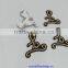 chromed gold 3d plastic letters logo