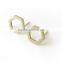Fashion Women Surgical Steel Small Size Hexagon Earrings Stud