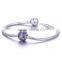D124 jewelry 925 france eiffel charm, antique beads with enamel in silver