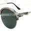 2016 Vintage Style no Logo Leopard Men Round Metal Frame Mirror Promotion Sunglasses for Man