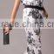 Pretty Steps 2016 Summer Fashion Ladies' elegant floral print long jumpsuits pants plus size V neck short sleeve casual slim p