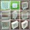 clear colored crystal parallel cloudy mosic glass block