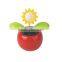 Custom printing flip flap plastic dancing solar flower pot