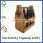 handcrafted wooden portable beer carrier holder tote