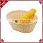 Wholesale small wickerwork fruit baskets round shape hand woven baskets