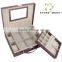 Leather Watch Organizer Storage Case Jewelry Box With Lock & Mirror