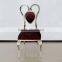 B8085 Heart shape gold chair for wedding