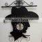 Hot Sale Black Color Figure Head Decorative Metal Wall Mounted Clock
