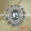 Vintage Handmade Glass Rhinestone Fabric Applique for Dress