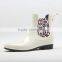 printed elastic women chelsea rain boots custom made