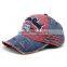 New Style Distressed Washed Denim Sport Cap With Your Own Design