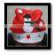 promotional red color adults christmas hat with white ball