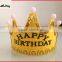 2015 new child happy birthday hair accessory pageant crowns tiara with light