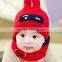 TC17002 wholesale cute baby winter hat new fashion long knitted pattern baby beanie hat