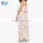 Latest Casual Wear Fashion For Women Spaghetti Straps Double Layered Long Maxi Dress