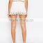 High-rise Waist Scallop Hem Crochet Shorts Women Crochet Lace Shorts
