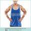 blue color fitness wear,wholesale sports singlet,contrast side tank tops