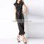 Chiffon Women Casual Set Pants Different Size & top printed striped black