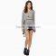Women's spring and autumn hollow mesh long sleeve t-shirt