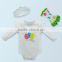 2017 new summer Easter day Long sleeves baby suit,cartoon printing, romper with headband with a pair of kneecap from1 to 2 years