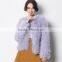 YR695 Long Curly Lamb Fur Jacket Genuine Sheep Skin Fur Jacket China Fur Factory OEM