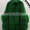YR117 Korean Style Real Rabbit and Mongolia A Shape Sheared Fur Jacket