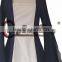 Navy Blue&White Medieval Renaissance Victorian Ball Gown Dress Costume For Gothic And Fantasy Parties