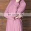 factory price pink new design modern abaya,islamic clothing dubai abaya with side invisible zipper