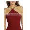 2015 hot sale wholesale western popular mini sleeveless red sexy arabic evening dress