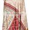 Silk Sari Patchwork double layered and reversible wrap-skirt Magic Indian Around skirts dress beach wear Wraparound