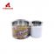 Factory direct supplier 1 gallon white round empty tin can can/paint bucket/chemical