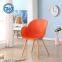 DC-6059M Topwell High Quality Plastic Chair Modern Dining Chair Leisure Chair With Wooden Legs