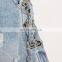 TWOTWINSTYLE Casual Patchwork Chian Denim Shorts Women High Waist Hollow Out Ripped Hole Tassel