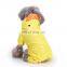 Animal design cute duck frog rabbit shark cosplay waterproof raincoat for dog