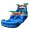 commercial inflatable crush  rainbow blue tropical paradise water slide for sale