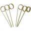 eco friendly disposable catering bamboo skewers looped knot