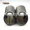 Hot sale high quality Universal stainless steel oval exhaust muffler for audi A5 Mirror polish