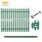 Green Powder Coated Palisade Fence Gate Design