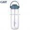 22 oz Sports Water Bottle with Motivational Time Marker to Drink,Reusable BPA Free Tritan Bottle with Filter for Gym and Outdoor