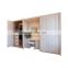 Customized free standing bedroom furniture white wardrobe